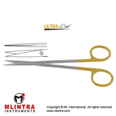 UltraCut™ TC Metzenbaum-Fine Dissecting Scissor Straight - Sharp Stainless Steel, 18 cm - 7"